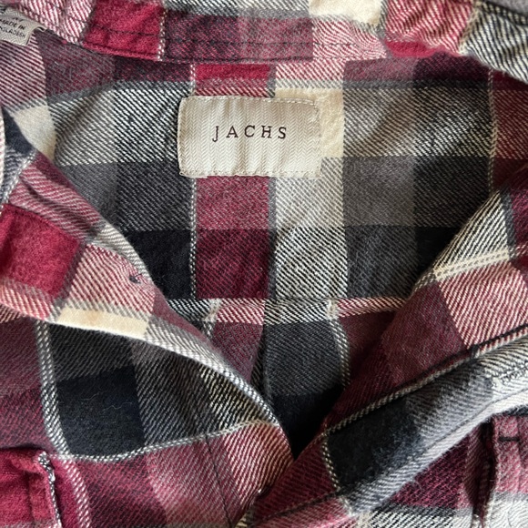 Red Black Flannel Jacket Western Cozy Soft Country Style Long Sleeve Button Down - Picture 3 of 8